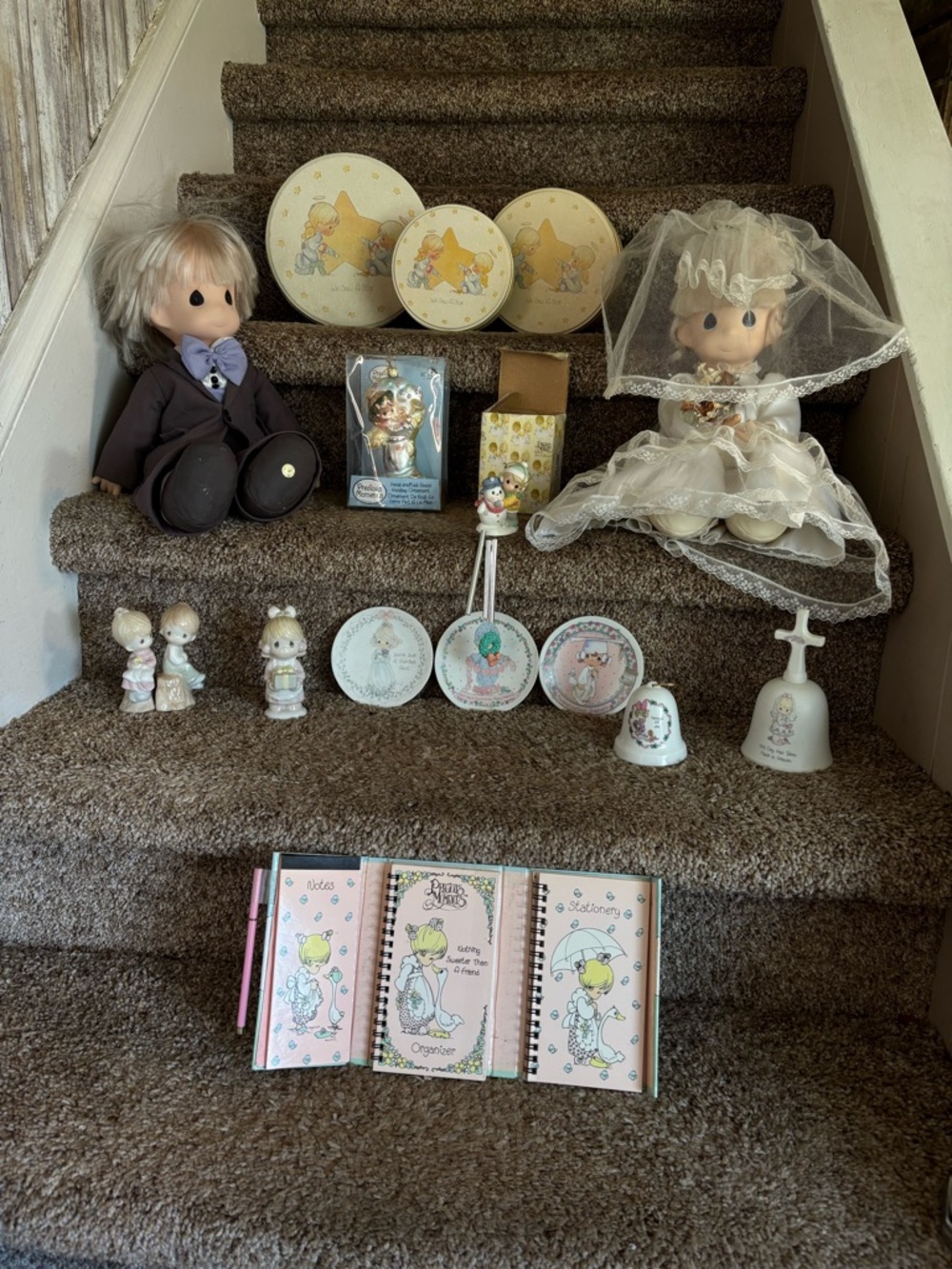 Precious Moments Pink and White Figurine & Stationery Collection